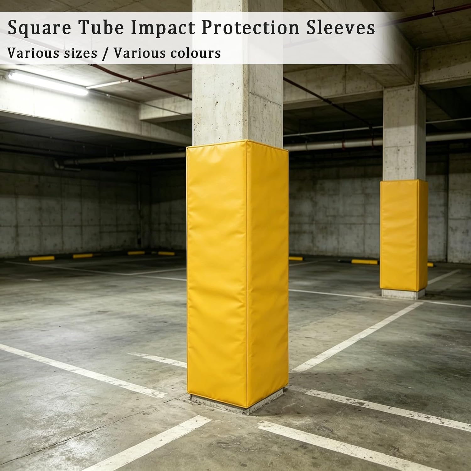 ROFBIHG Basketball Hoop Pole Padding, Square Post Safety Pad, Full Coverage Protector, Quick Install Fastening, Column Guard for Gym, Carport, Parking, Play Area