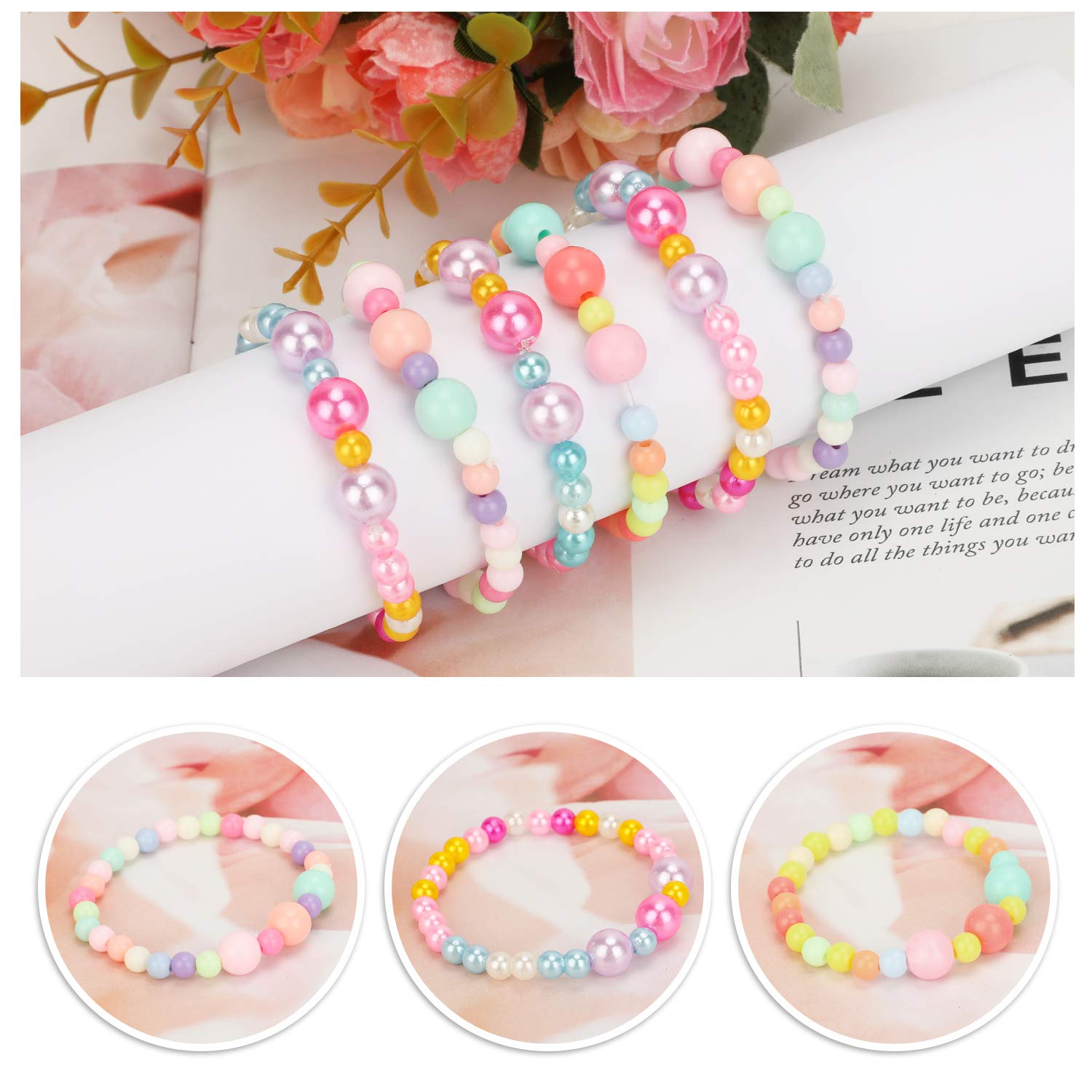 Bagues Boucles d'oreilles clip Bracelet 30 pièces Licorne sirène papillon Princess bijoux set fête Accessoire