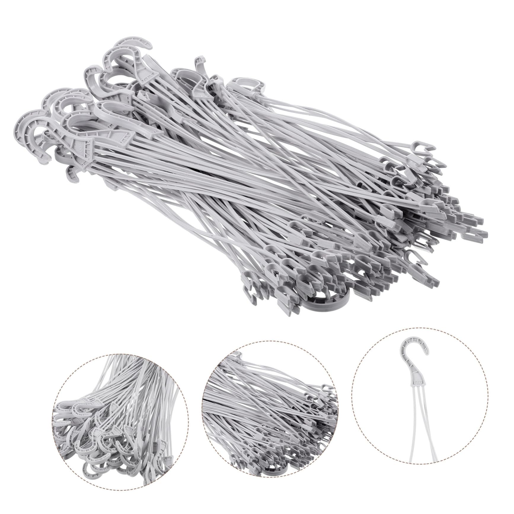 Crochets Suspendre en Plastique Blancs 50pcs pour Plantes, Fête Estivale