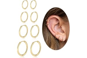 Miniature Golden Loops: Enhancing Ears with Delicate Elegance