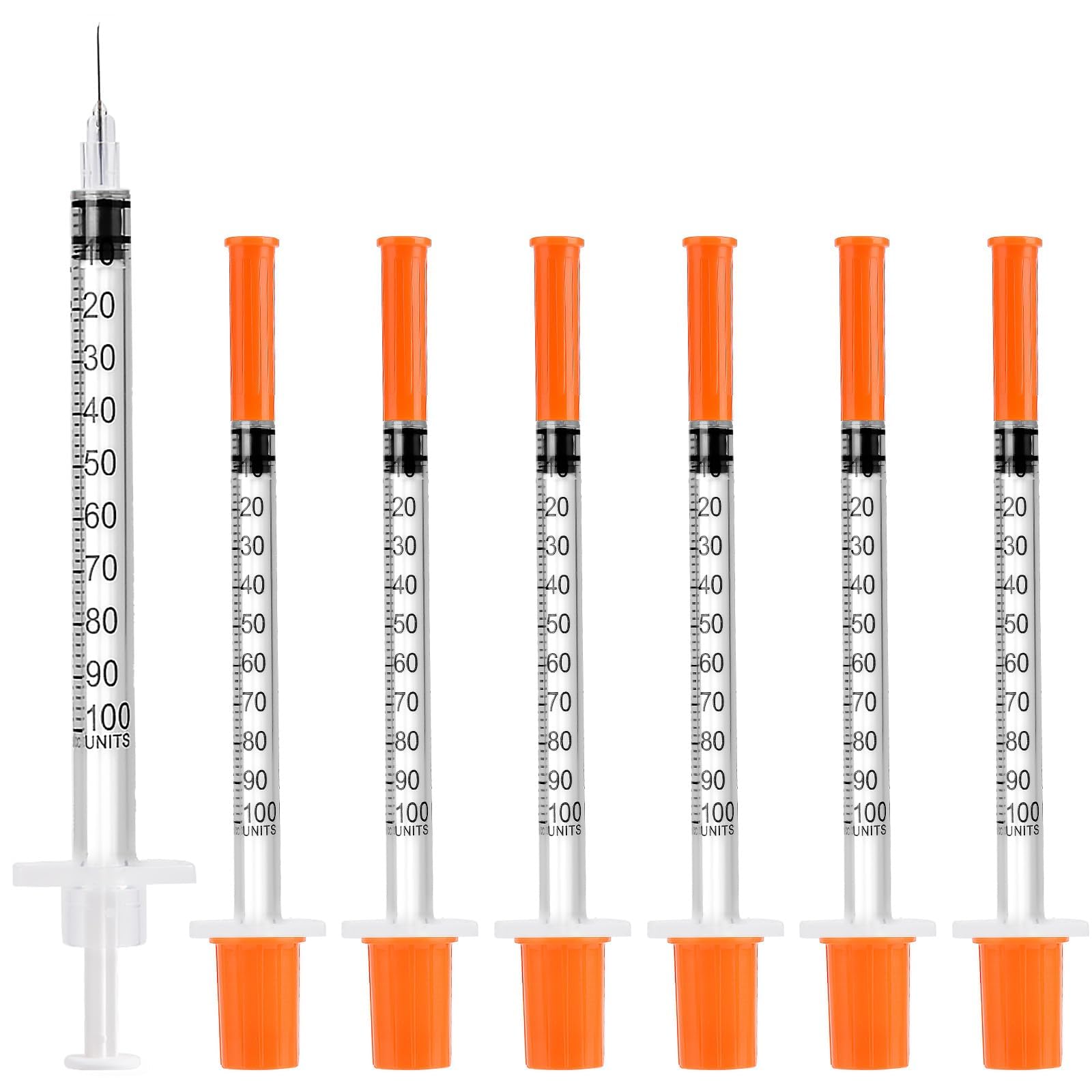 Pack of 100 Syringes U-100 31G 5/16" 1ml, Disposable Syringe, Lab Supplies