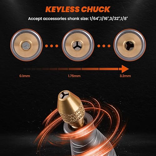 Miniatura 3 de HARDELL - Mini kit de herramientas rotativas inalámbricas de 4 V, bolígrafo de grabado con batería recargable, 1 velocidad de 20000 rpm, 52