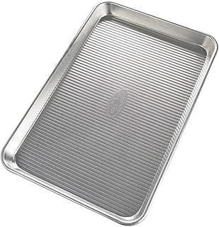 USA Pan Jelly Roll Pan, Heavy Duty Aluminized Steel, 14.1875 x 9.25, Corrugation Design May Vary