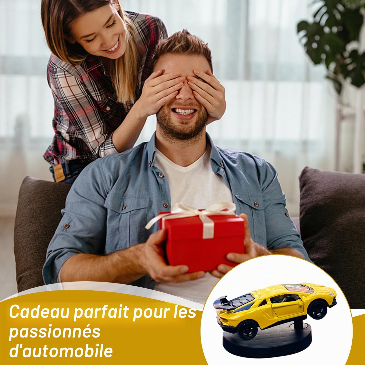 Huipalon Lamborghini Drift Accessoires de tableau de bord de voiture en alliage Modèle de voiture Drift Spin Ornement en métal Lamborghini Modèle de tableau de bord Décoration Style Voitures Tableau