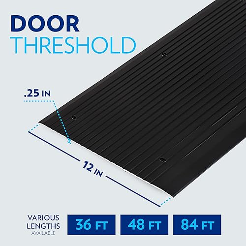 Miniatura 2 de Umbral de puerta de aluminio de alta calidad de 12 pulgadas de ancho, umbrales para puertas, sillín de puerta plana de utilidad, perfil bajo,