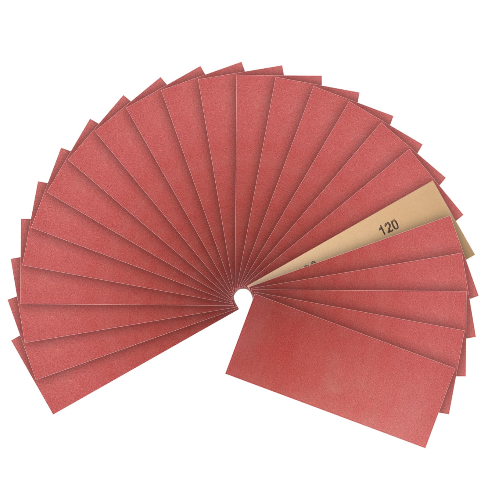 PMIQSA 24 Sheets Sandpaper Set, 120 Grit Abrasive Paper for Cars Polishing Metals Walls Wood Furniture Sanding