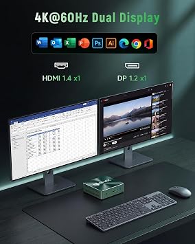 BMAX Mini PC, Intel Core i3 8109U Up to 3.6GHz (Beats N95/N100/N5030/N5095), Compact PCs 12GB RAM 256GB/4TB SSD Small Desktop Computer 4K HDMI DP WiFi & BT5 Windows 11 Pro for Office Business Home, B6