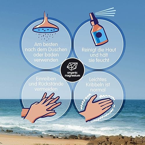 Miniatura 4 de Gel - Cloruro de magnesio tópico 100% puro para calambres en las piernas del fondo marino antiguo de Zechstein  Perfecto para deportes, relajación y