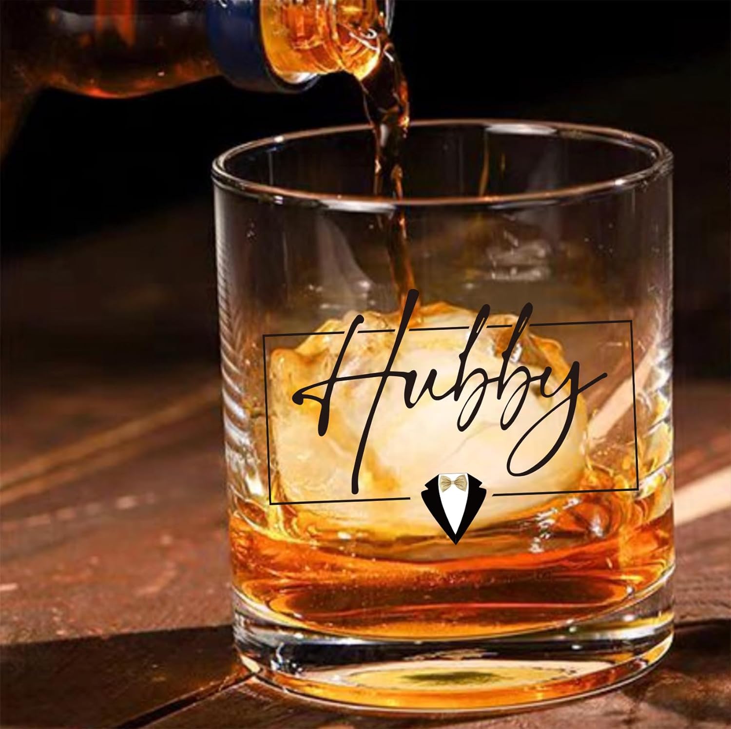 Hubby & Wifey Wine & Whiskey Glass Set - Wedding Gifts for Couples 2025, Mr & Mrs Personalized Glass, Couple Gifts for Him and Her, Bridal Shower Gift, Bride and Groom Shot Glass -11 - Image 5