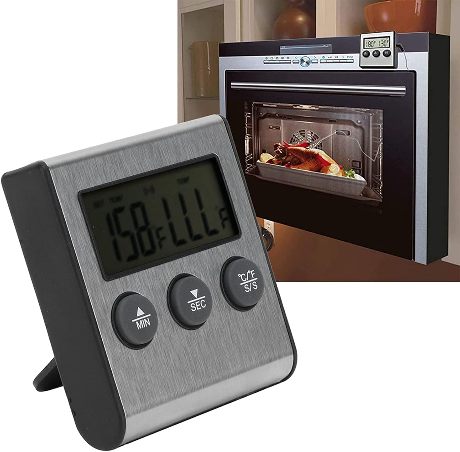 Candy, Convinient Digital Preset Temperature Fuction Food Temperature Meter Plastic for Timer for Oudtood for for me Kitchen//2279
