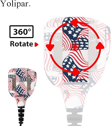 Miniatura 6 de Micrófono de mano con altavoz de hombro de radio con conector de audio de 0.138 in compatible con Motorola CP100D CP185 CP200 CP200D CLS1100 CLS1410
