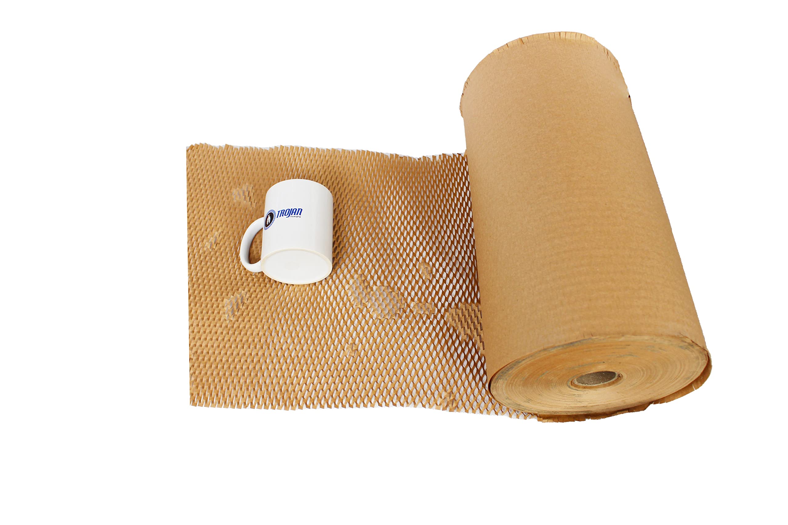 Honeycomb Brown Paper Bubble Gift Wrap 380mm Protective Cushioning Roll Eco-Friendly Biodegradable