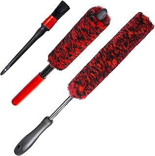 Sponsored Ad - bzczh Metal Free Soft Wheel Cleaner Brush, Synthetic Wool Car Cleaning Brush, Highly Water Absorption, Dens...