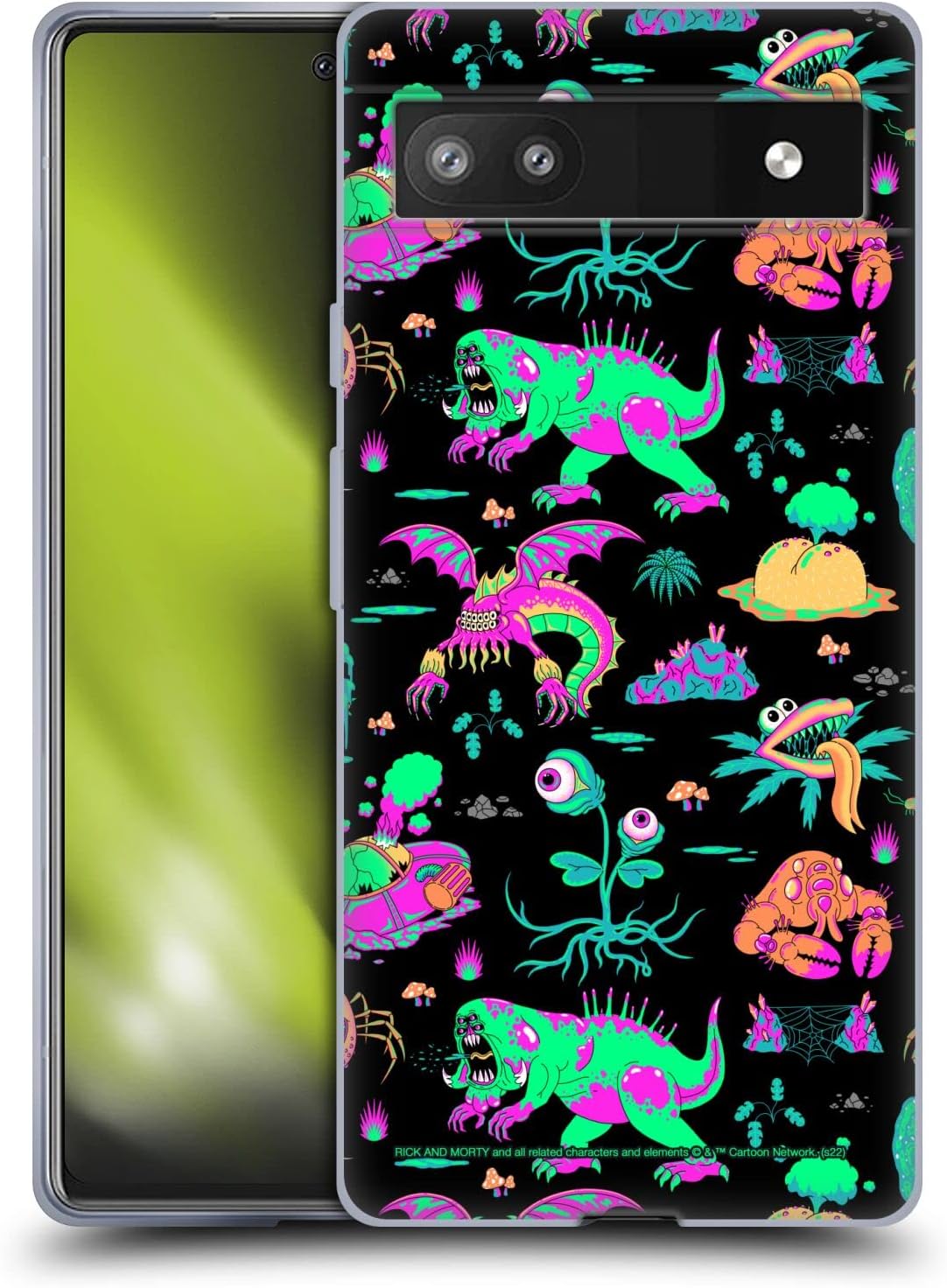Head Case Designs Officially Licensed Rick and Morty Aliens Season 3 Graphics Soft Gel Case Compatible with Google Pixel 6a