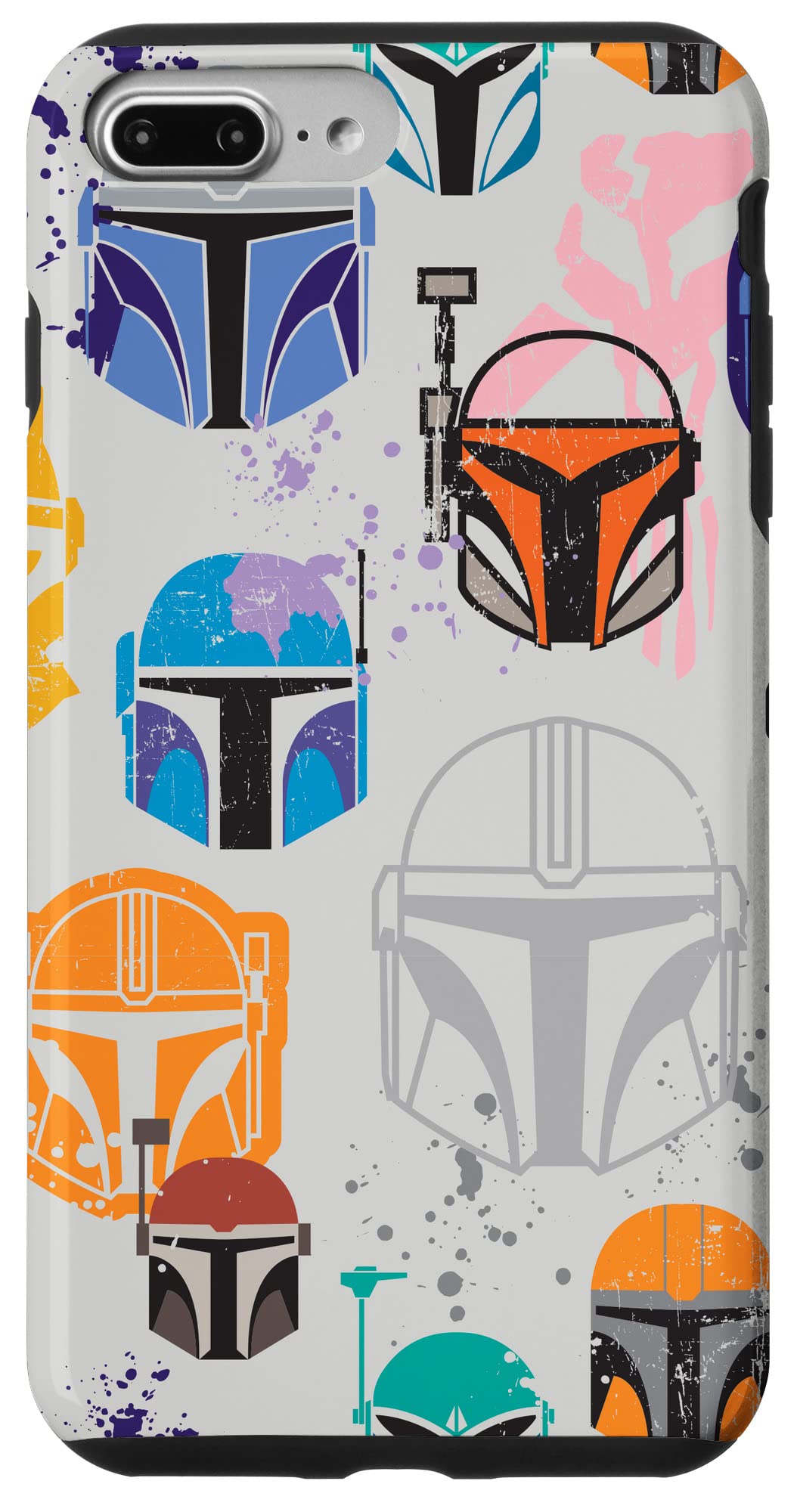 Coque iPhone 7 Plus/8 Plus Star Wars The Mandalorian design Bounty Hunter Helmets - 4