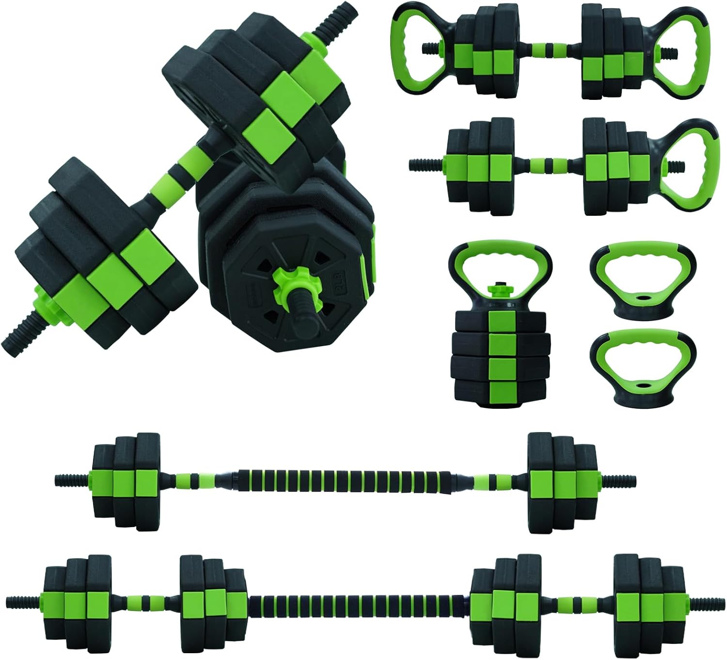 4 in 1 Adjustable Dumbbell Set, 44lbs/66lbs/88lbs Free Weights Dumbbells Set