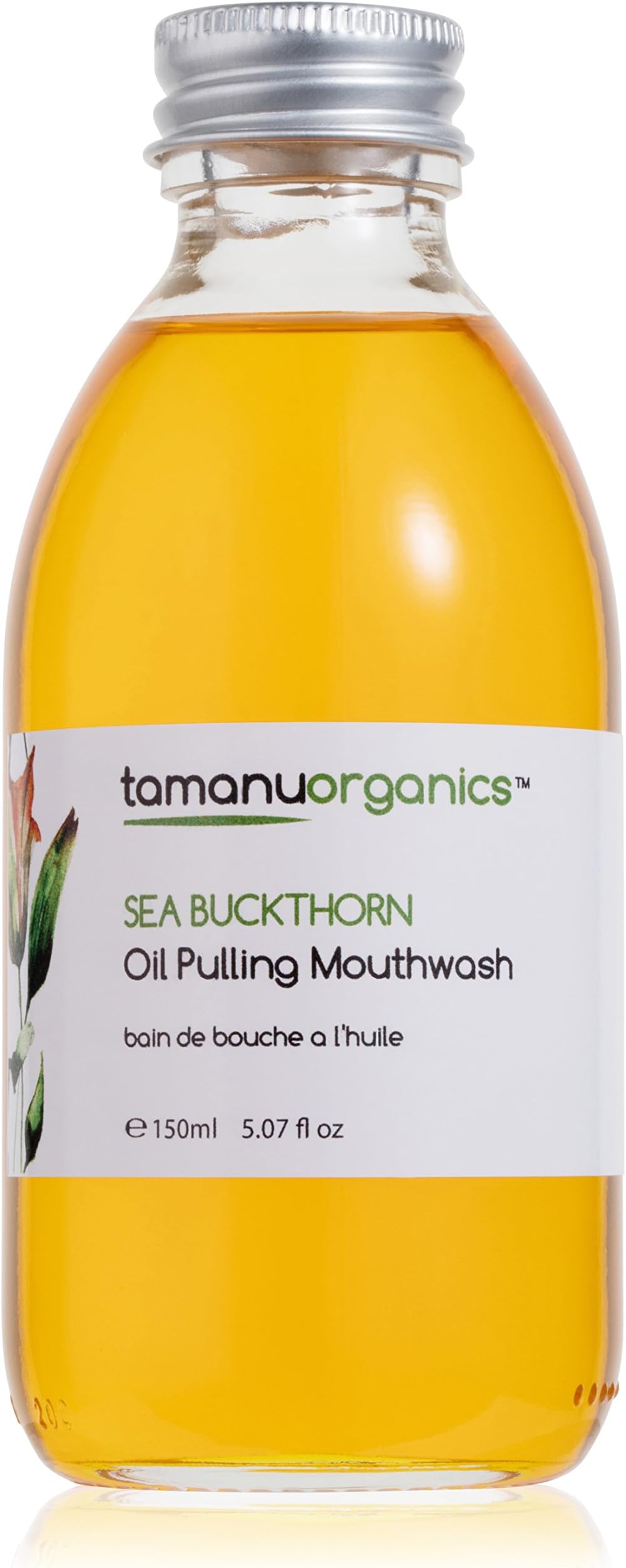 Tamanu Organics Sea Buckthorn Oil Pulling Mouthwash, 150 ml