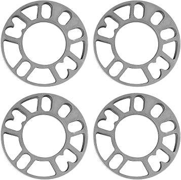 Universal Wheel Spacers 4Pcs 5mm, Fits 4-Lug & 5-Lug Wheels
