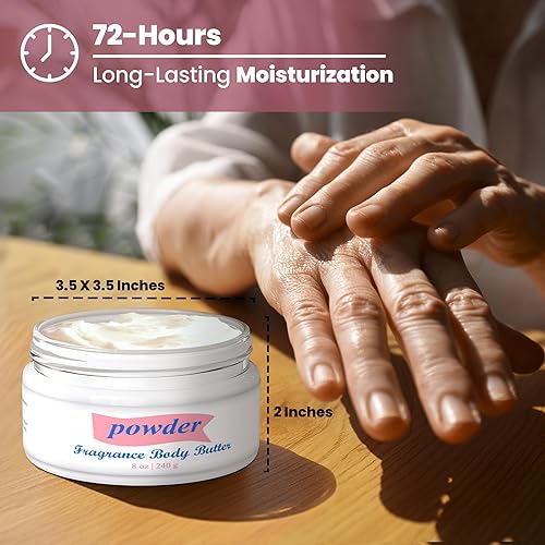 Miniatura 3 de MOBETTER FRAGRANCE OILS Set de mantequilla corporal y aceite corporal Powder Fresh de larga duración, cura, repara y protege, 24 horas de