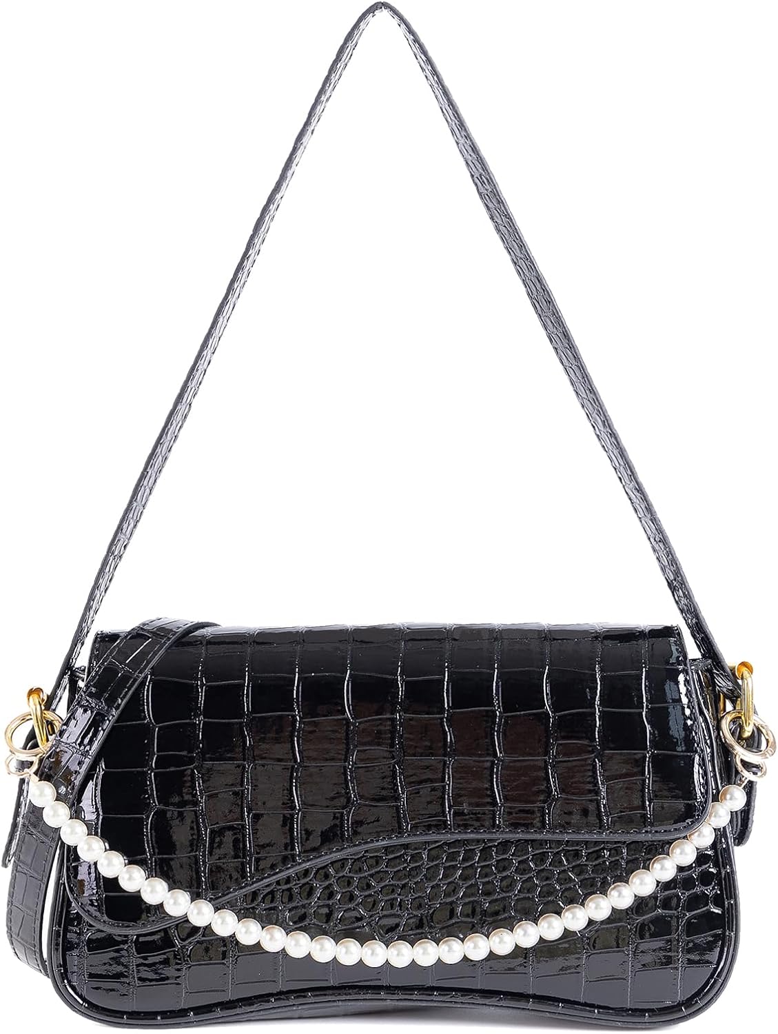 Small Shoulder Bag for Women, Red Retro Y2K Purse Trendy Crossbody Red Bag Handbag Top Handle Hobo Underarm Clutch bag