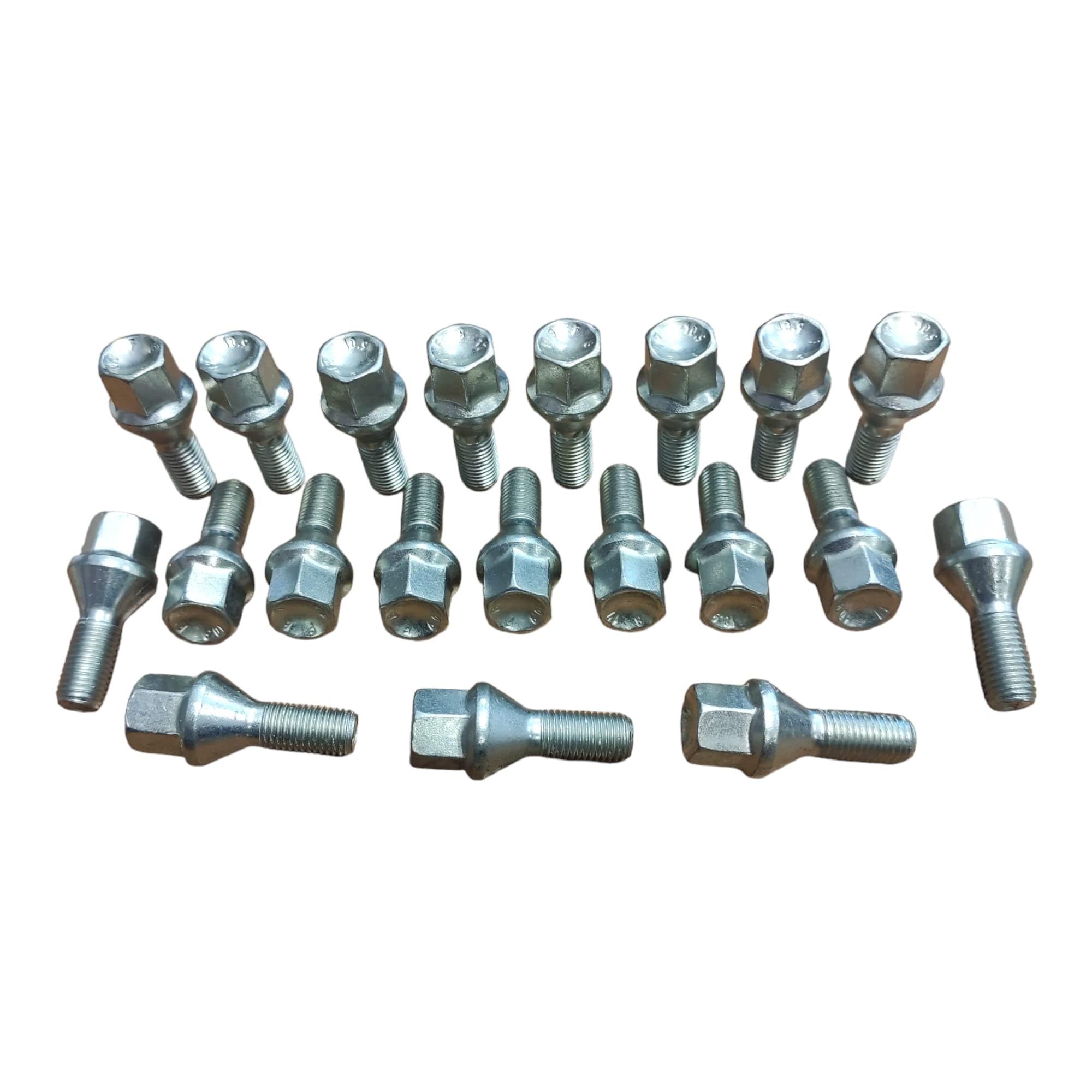 20 Bulloni Ruota Fissaggio Ruote Compatibile Con RENAULT Twingo Modus Clio Megane Kangoo Scenic Captur Dacia Duster (fino 2017) SOLO Gomme Cerchi in Acciaio Ferro Made in Italy M12x1,5 hex 17