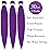 Gozill Purple Braiding Hair Pre stretched Purple Prestretched 30 inch Hypoallergenic Braiding Hair Extensions Non Toxic Synthetic Knotless Ez Braid Yaki Itch Free