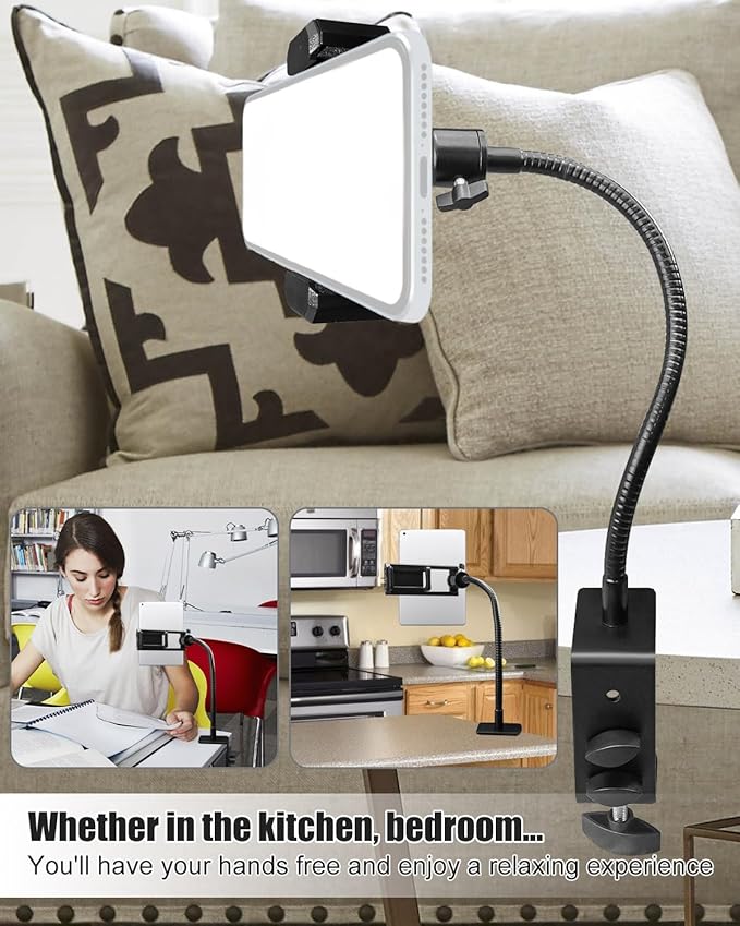 Soporte Gooseneck para Tablet Ajustable con Pinza miniatura 2