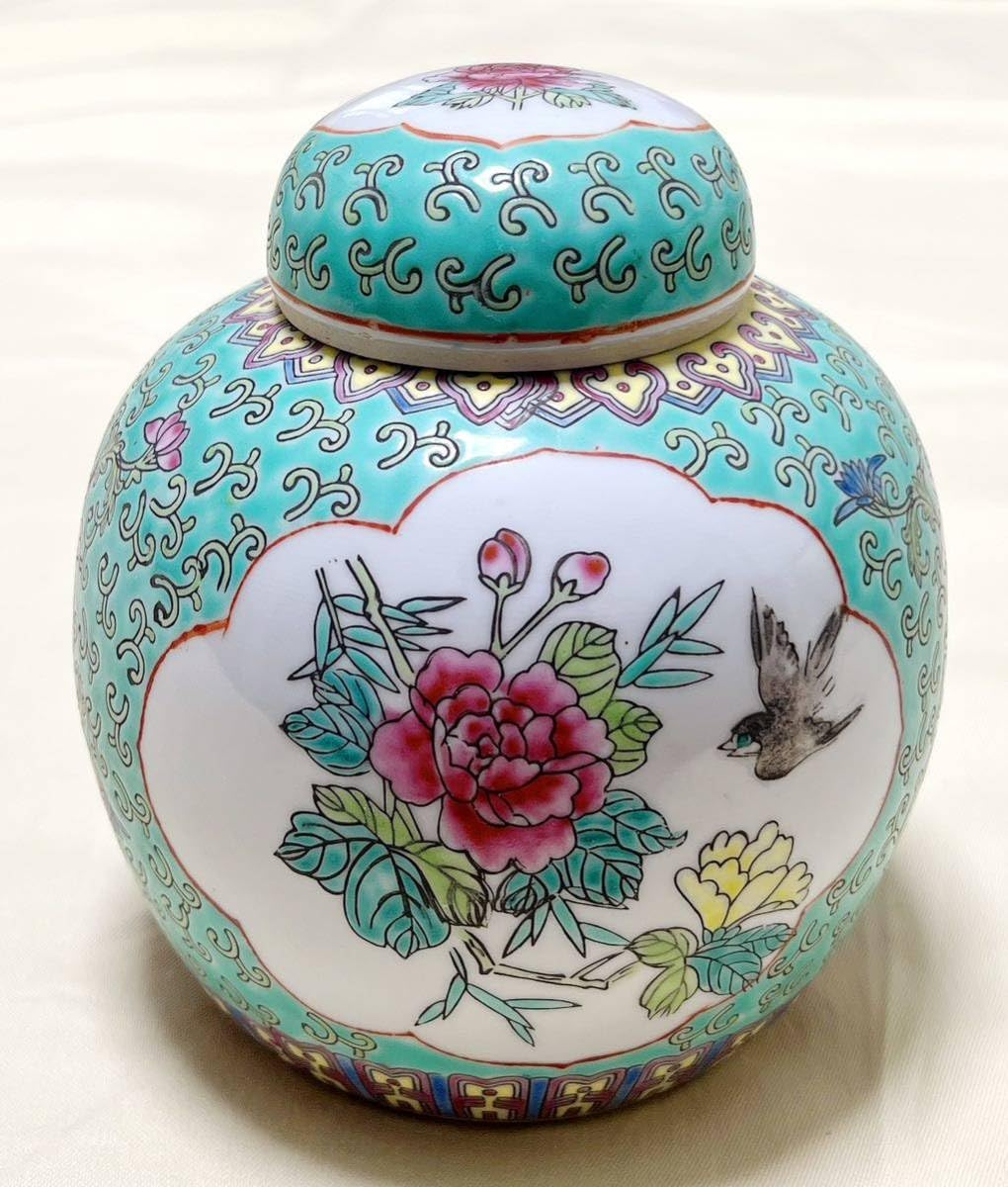茶入れ物 花鳥図 Amazon.co.jp: 中国景徳鎮 青花 花鳥図 茶入れ 茶壷 茶道具