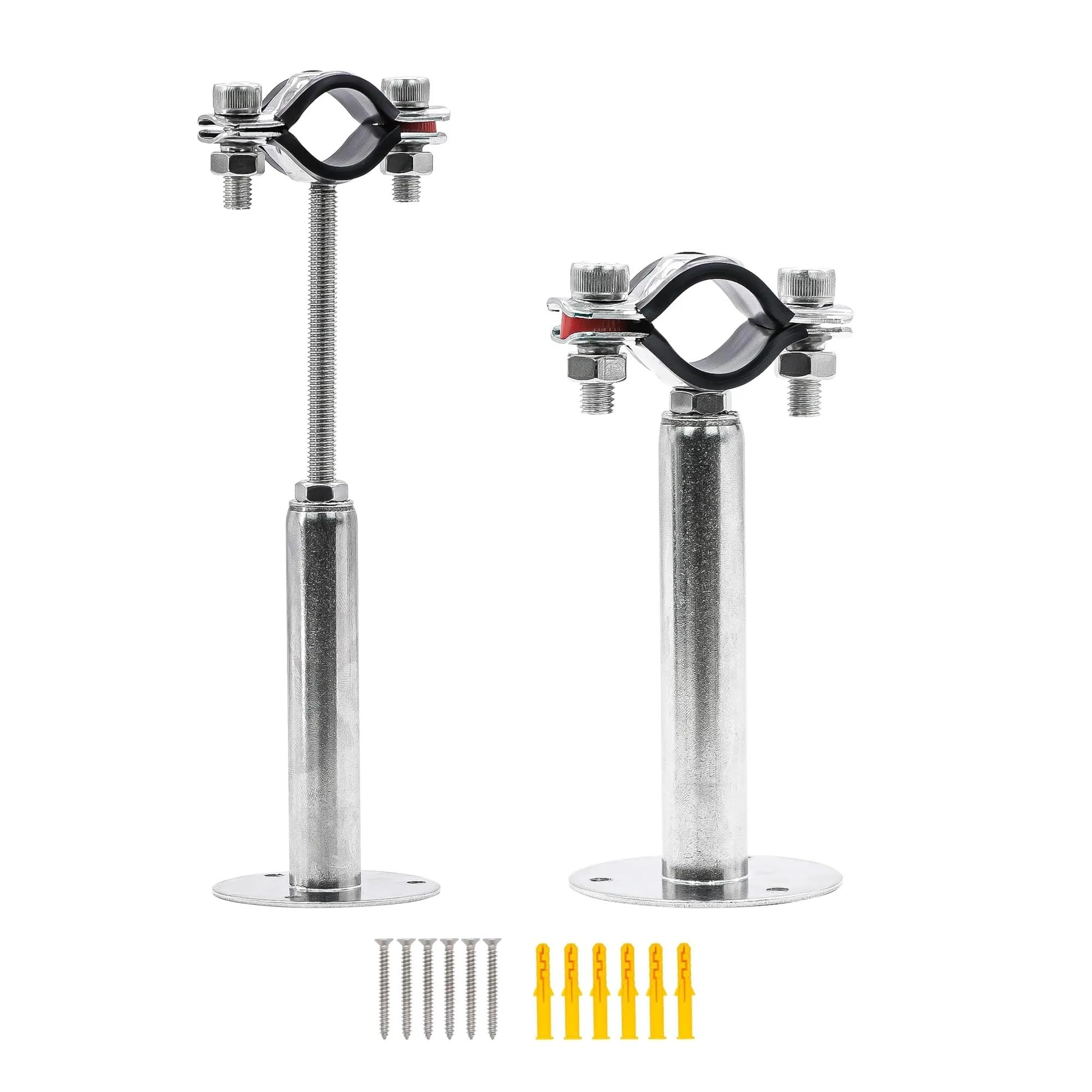 Abrazadera ajustable para tubos Morsetto for staffa for gancio for tubo con asta regolabile da 2 pezzi, adatto for tubo da 15-108 mm in acciaio 304