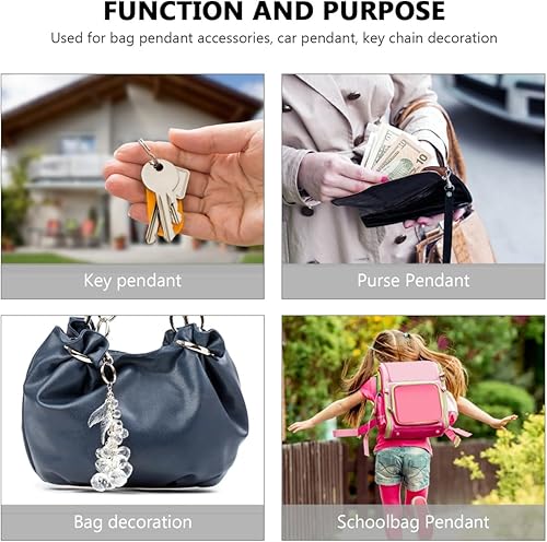 Miniatura 6 de PRETYZOOM 1 juego de 2 llaveros para niños, bolso de mano para niños pequeños, llavero LED intermitente, juguete para niños, suministros de fiesta