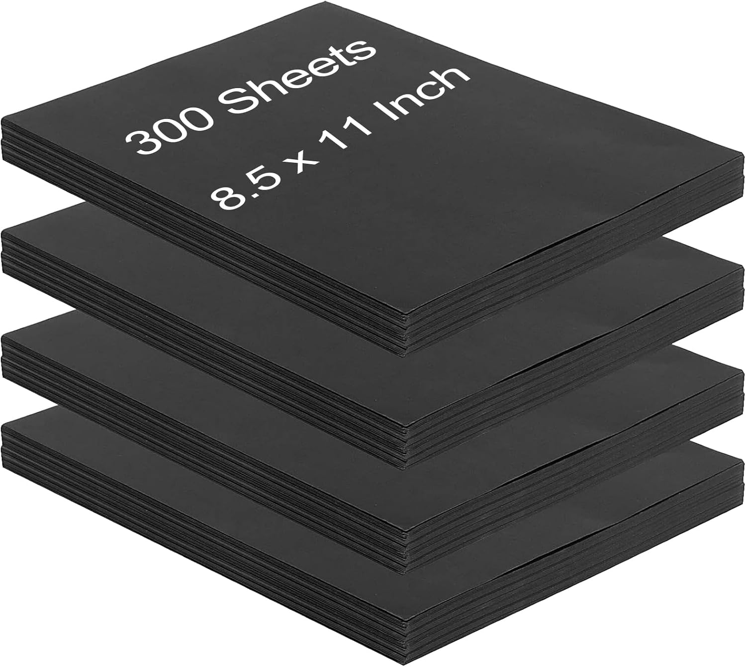 HOIGON 300 Sheets A4 Black Cardstock 8.5 x 11 Inch, 65lb Thick Card Stock Paper with Sleek Texture, Cardstock for Crafts, Arts,Chalkboard Printer Papers, Scrapbooking