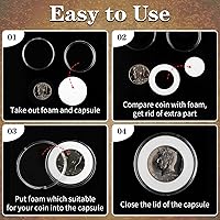 Vista 7 de 10 piezas de cápsulas transparentes para monedas, portamonedas de dólar de plata, portamonedas para coleccionistas, estuche de monedas de plástico