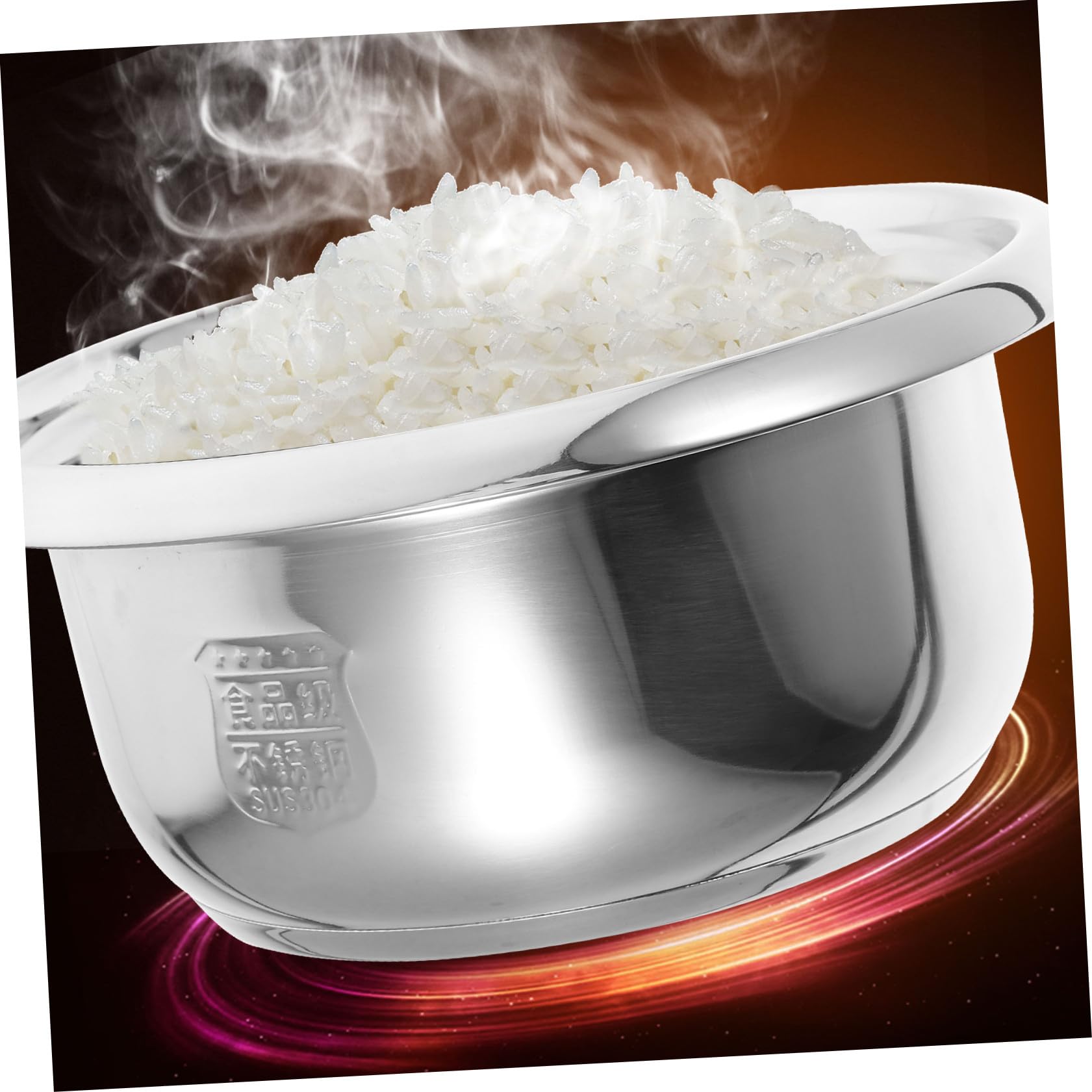 Doublure Intérieure en Acier Inoxydable pour Cuiseur à Riz, Pot Argenté Répartition Homogène Chaleur, pour Cuisson Riz et Vapeur