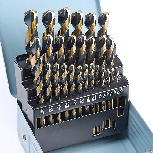 Miniatura 8 de Juego de brocas de 13 piezas, brocas de metal cobalto M35, juego de brocas duraderas de vástago redondo para acero, madera, plástico, chapa metálica