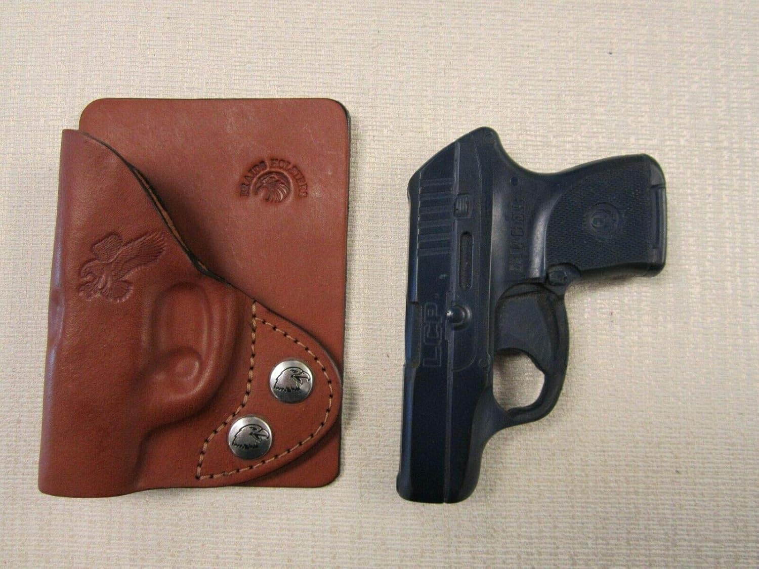 Fits Ruger Lcp Formed Wallet & Pocket Holster Brown Leather Right Hand.