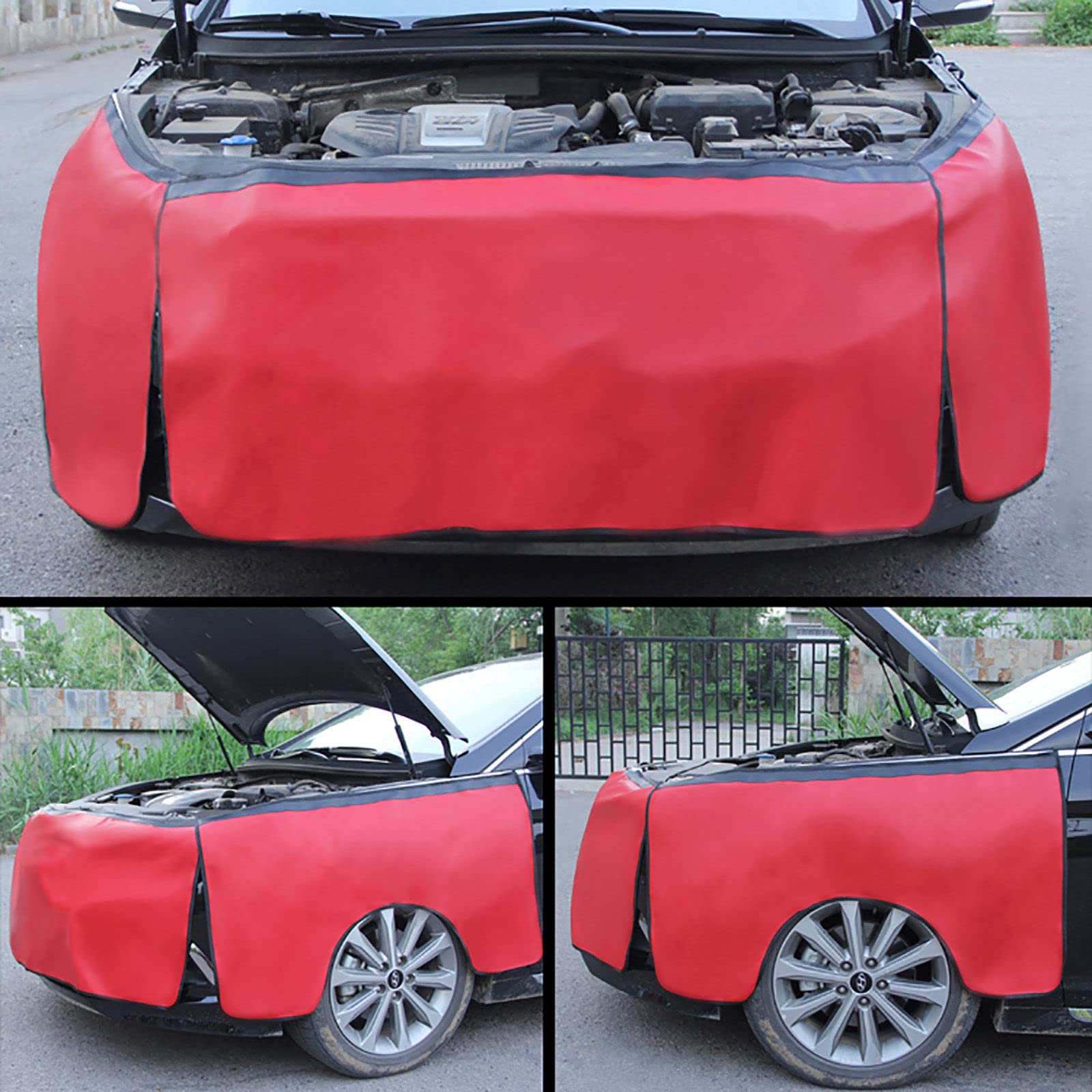 Copertura Magnetica Per Parafango LST – Tappetino Da Lavoro Per Meccanici, In Pelle PU, 110x60 Cm, Con Magneti E Cinghie, Antiscivolo