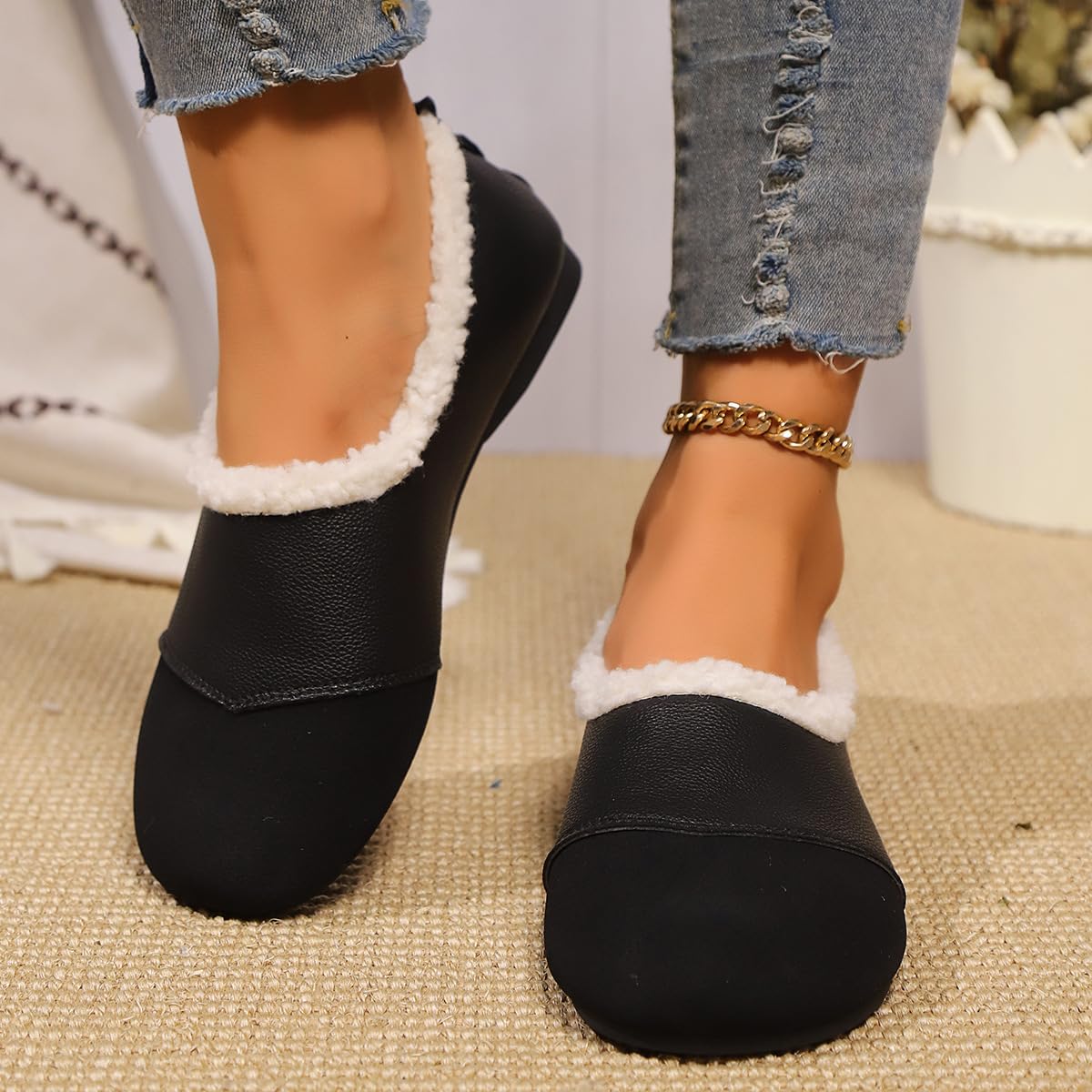 Calde Scarpe Invernali in Pelle da Donna, Calde e Lussuriose Scarpe Invernali in Pelle