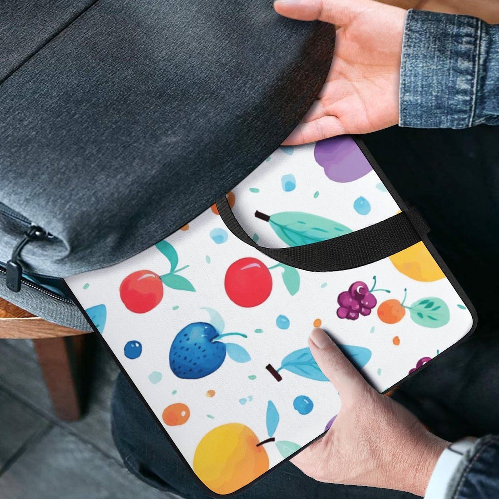 Blue and Fruits - Custodia per computer portatile, ultra sottile, leggera e impermeabile, in neoprene resistente, con cinghia da polso