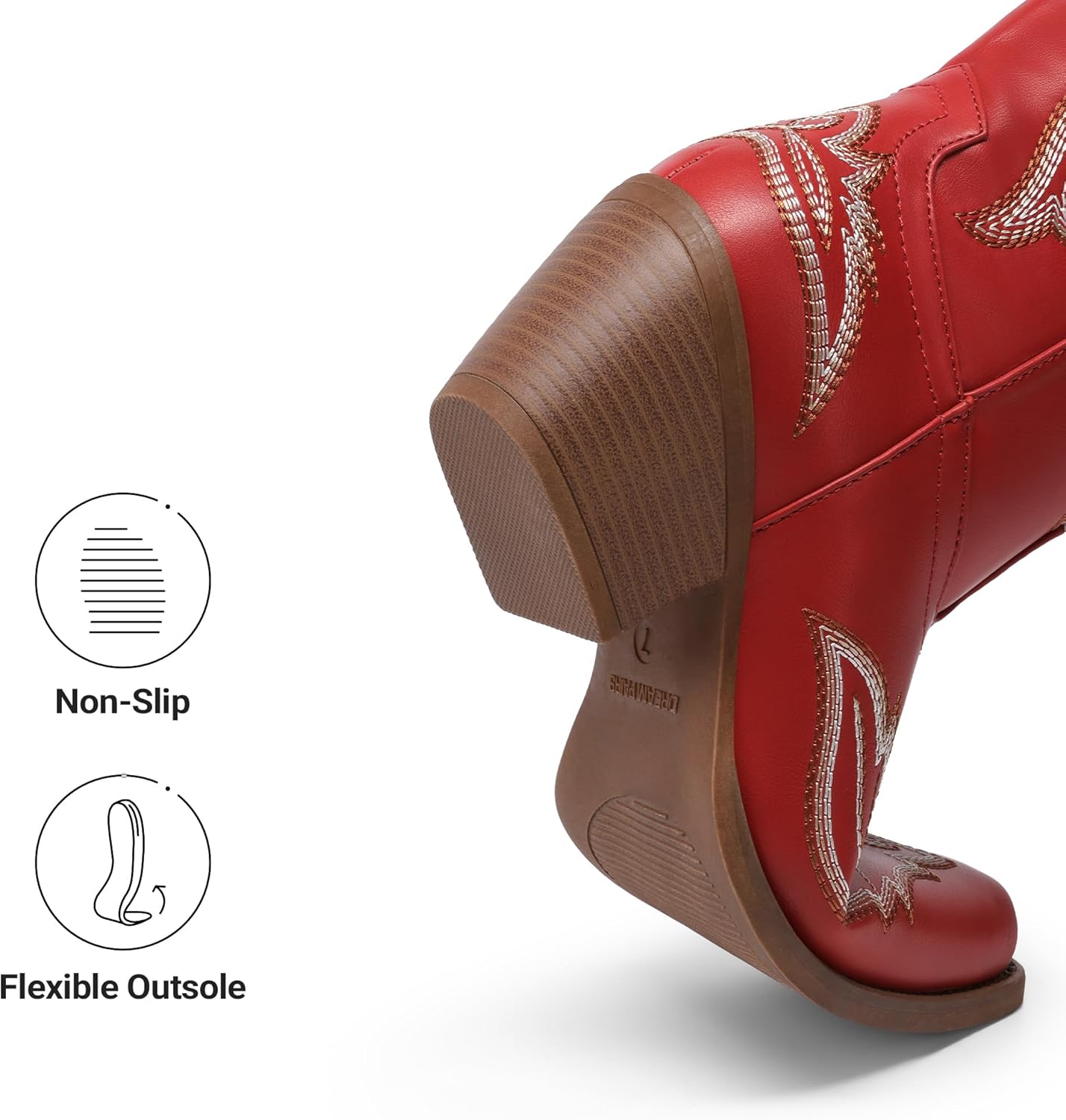 DREAM PAIRS Cowboy Knee High Boots for Women Western Retro Embroidered Cowgirl Boots Fashion Narrow Square Toe Comfortable Side Zipper Tall Boots for Ladies - Image 7