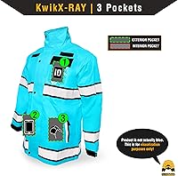 Vista 7 de KwikSafety - Charlotte, NC - Chaqueta de lluvia TORRENT y gabardina ANSI OSHA clase 3 de alta visibilidad, equipo de lluvia Hi Vis