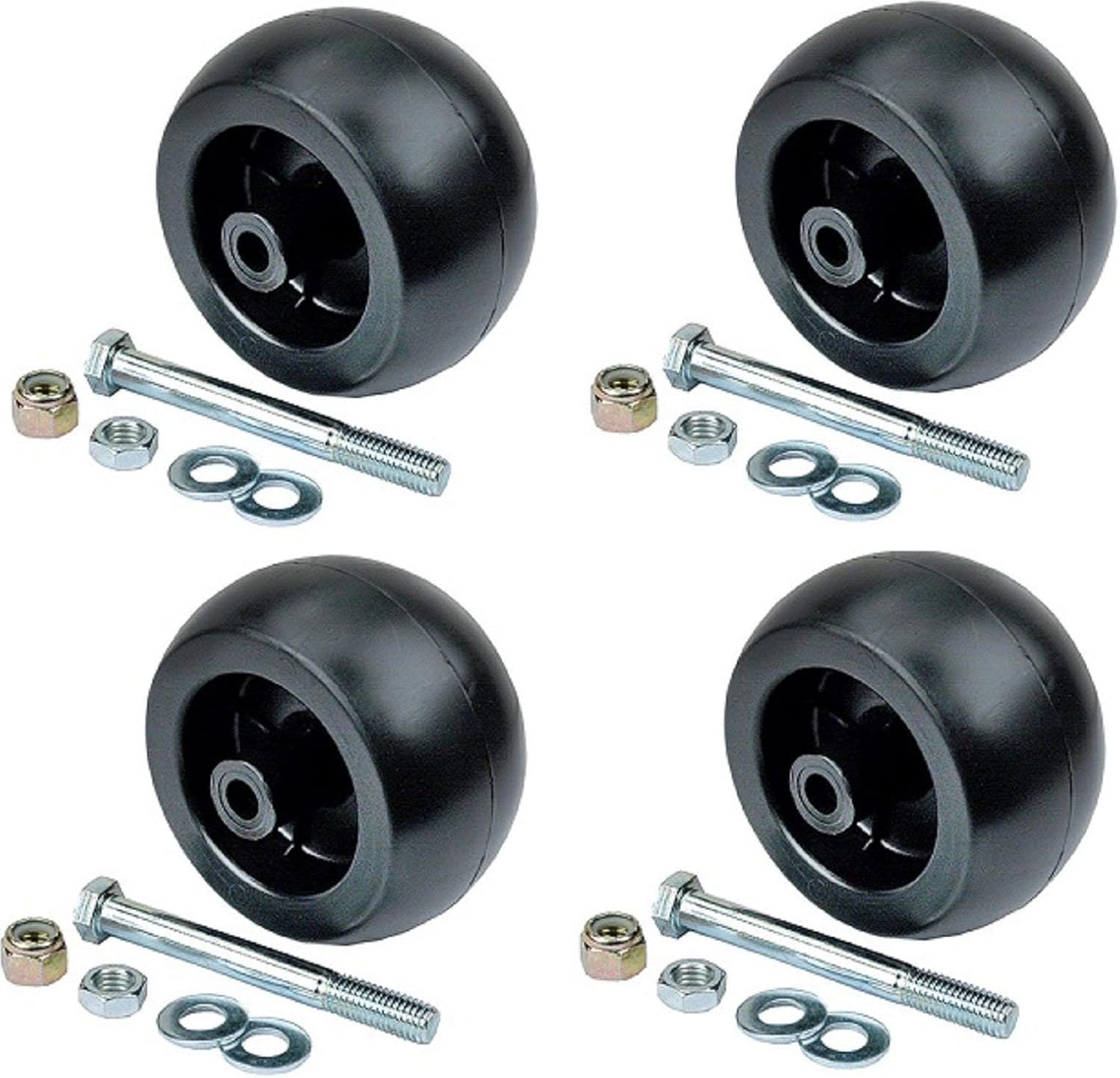 Mr Mower Parts 4-Pack Deck Wheel Kit Replacement for Hustler 788166 31997 781567 781708