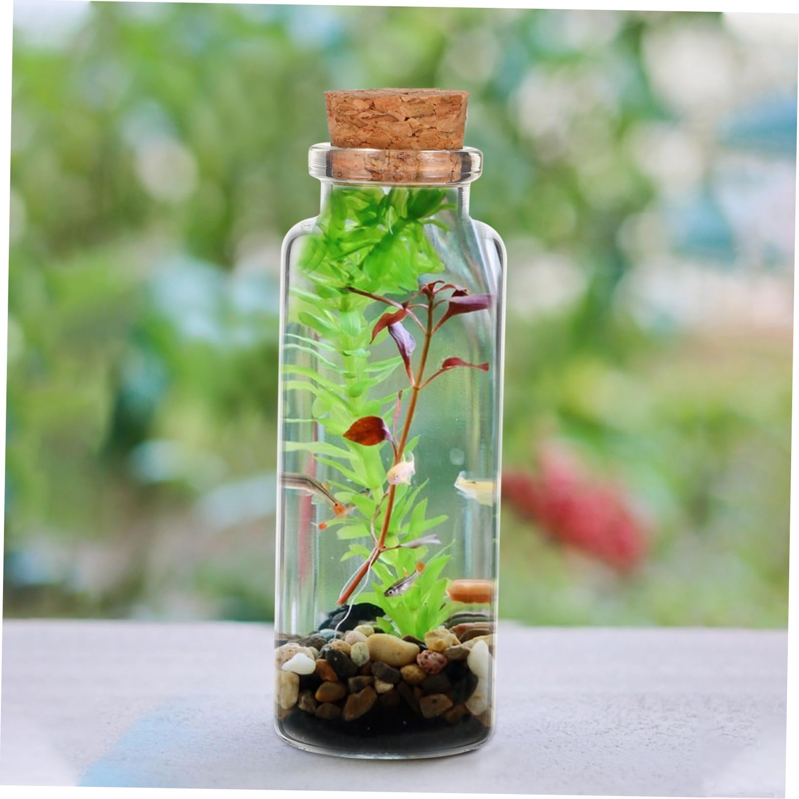 ULTECHNOVO 50 Pièces Flacons Verre Transparent avec Bouchons Liège Souple Ouverture Mini Pots Verres Étanches pour Notes Souhaits et Décorations DIY