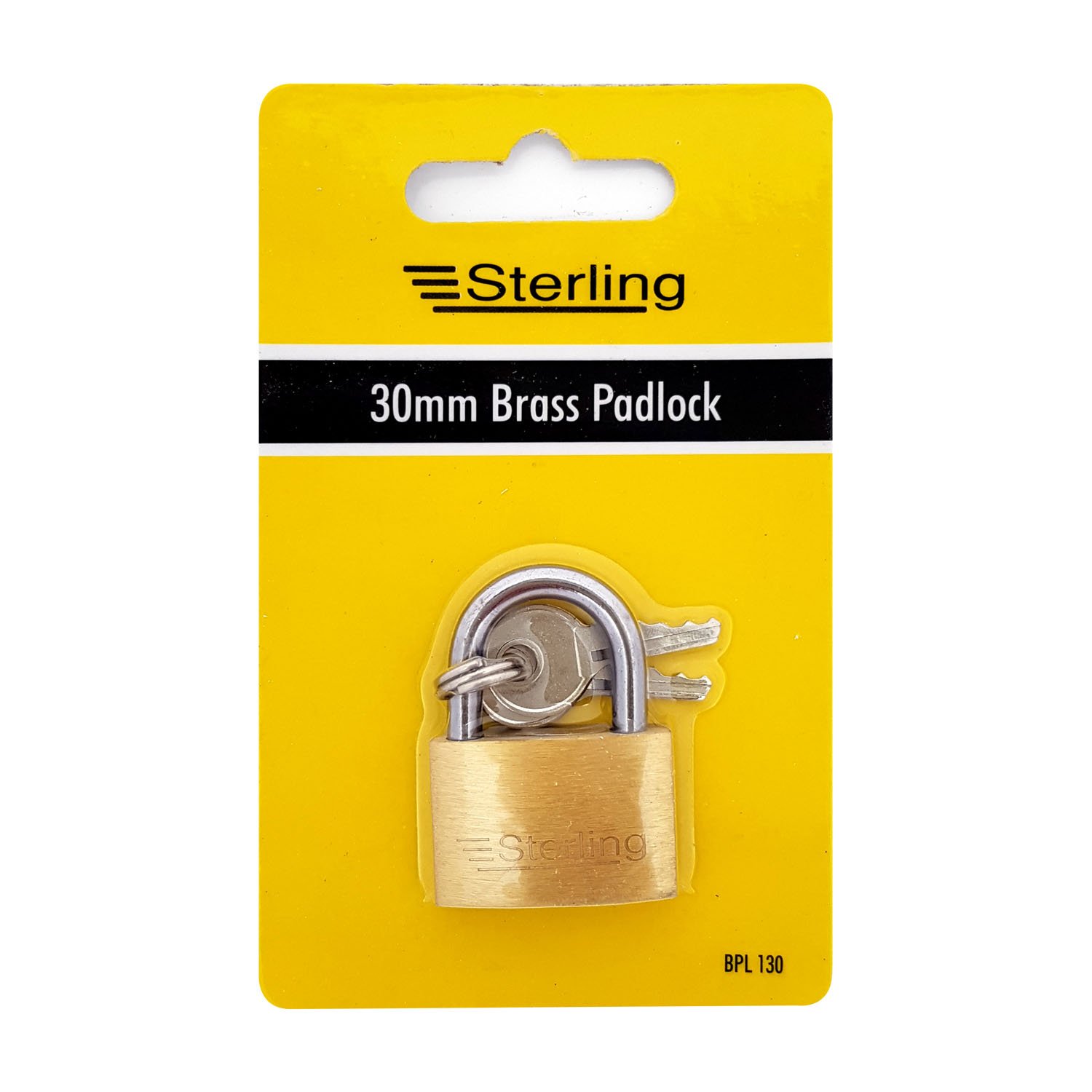 Sterling BPL130 30mm Padlock, Brass - Image 2