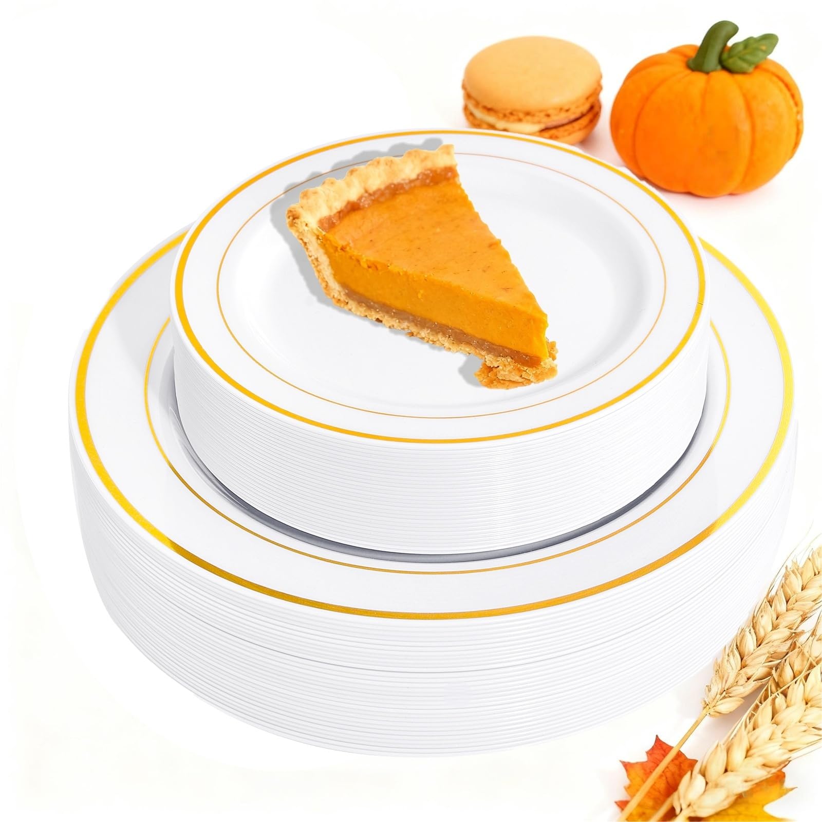 White Disposable Plates - 60 Pack for Parties & Weddings -28