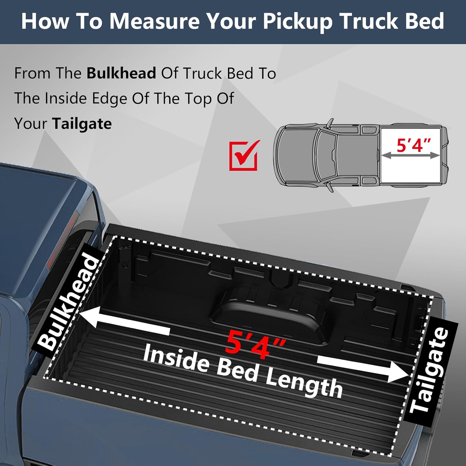 5'4" Soft Roll Up Tonneau Cover Compatible for 2017-2026 Honda Ridgeline Vinyl Truck Bed Cover