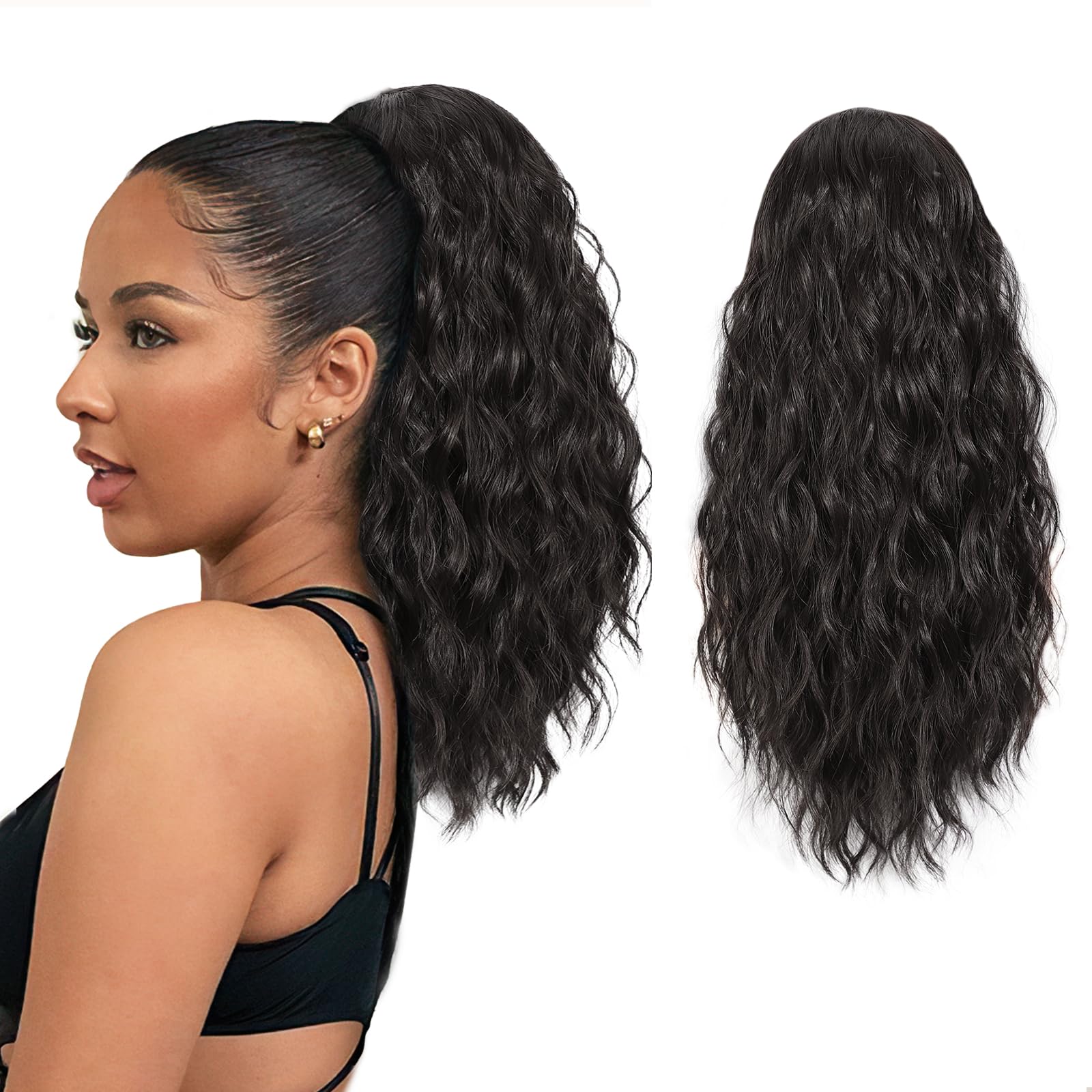 Amazon.com : AISI BEAUTY Ponytail Extension Drawstring  display picture 2