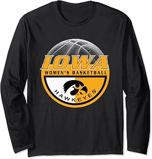 Iowa Hawkeyes Women's Basketball Dunk Black Long Sleeve T-Shirt