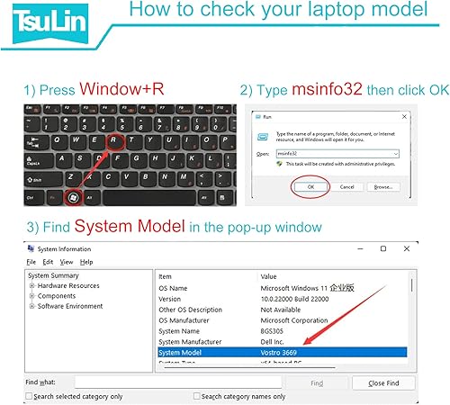 Miniatura 5 de 64Wh GRT01 - Batería de repuesto para laptop Dell Latitude 14 5421 5431 15 5521 5531 Precision 3470 3561 3571 Alienware m17 R5 AMD Series 0R05P0