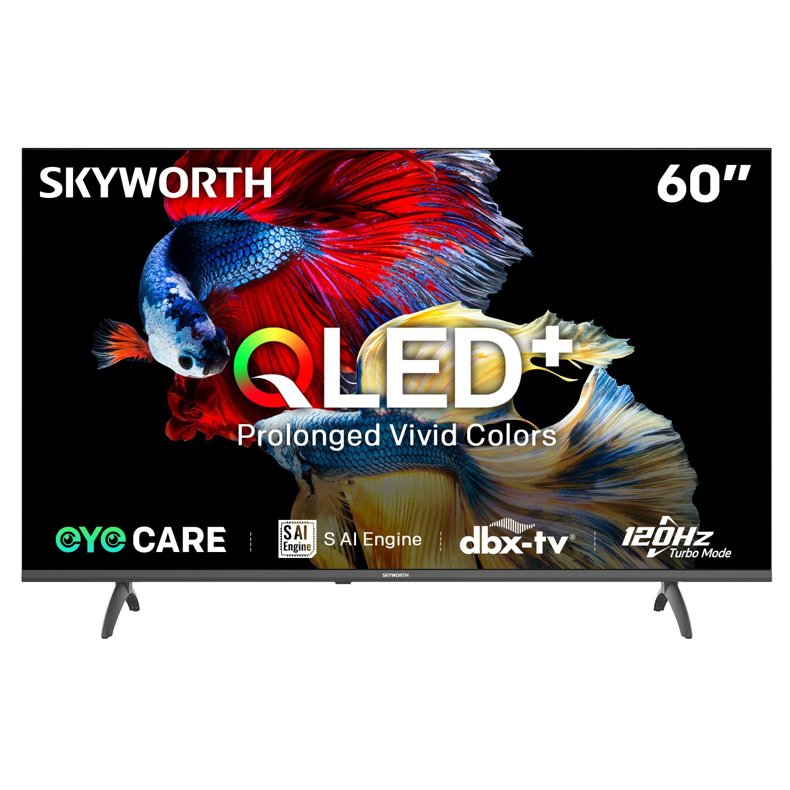 Image illustrating Skyworth's No-Fading Extended Watching technology with quantum dot materials