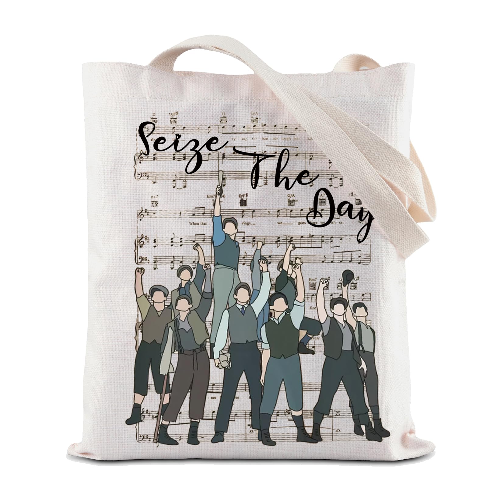 ZJXHPO Musical Tote Bag Seize The Day Reusable Grocery Shopping Bag Musical Lover Shoulder Bag (Seize The Day Tote)